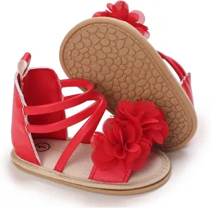 LAFEGEN Baby Boys Girls Summer Sandals 2 Straps Anti Slip Soft Sole Beach Infant Shoes Toddler First Walker Newborn Crib Shoes(3-18Months)