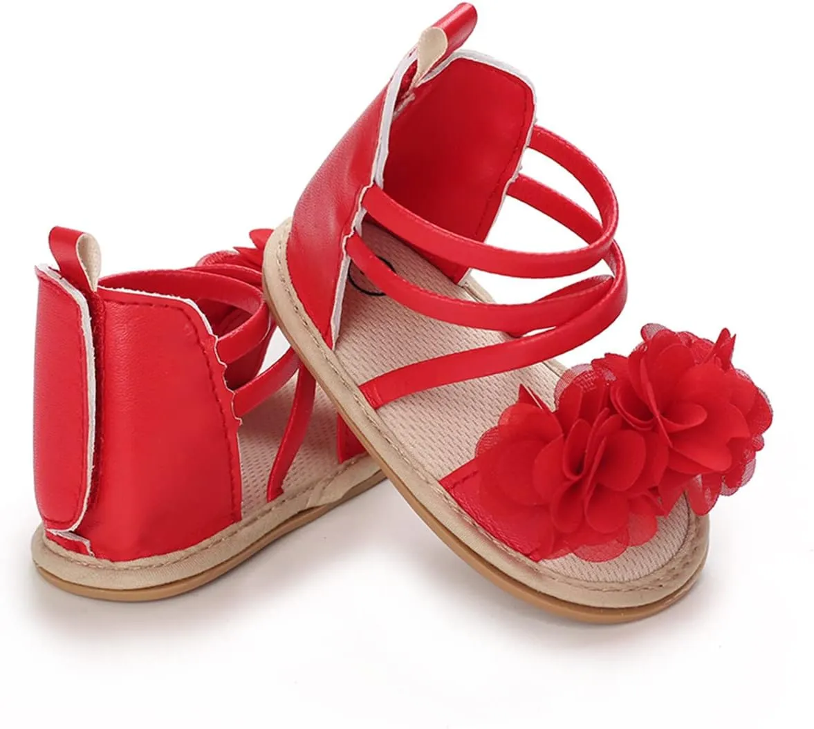LAFEGEN Baby Boys Girls Summer Sandals 2 Straps Anti Slip Soft Sole Beach Infant Shoes Toddler First Walker Newborn Crib Shoes(3-18Months)