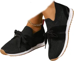 Lausiuoe Slip On Sneakers Women Arch Support Walking Shoes Comfort Light Weight Mesh Tennis Running Gym Fashion Sneakers 2025