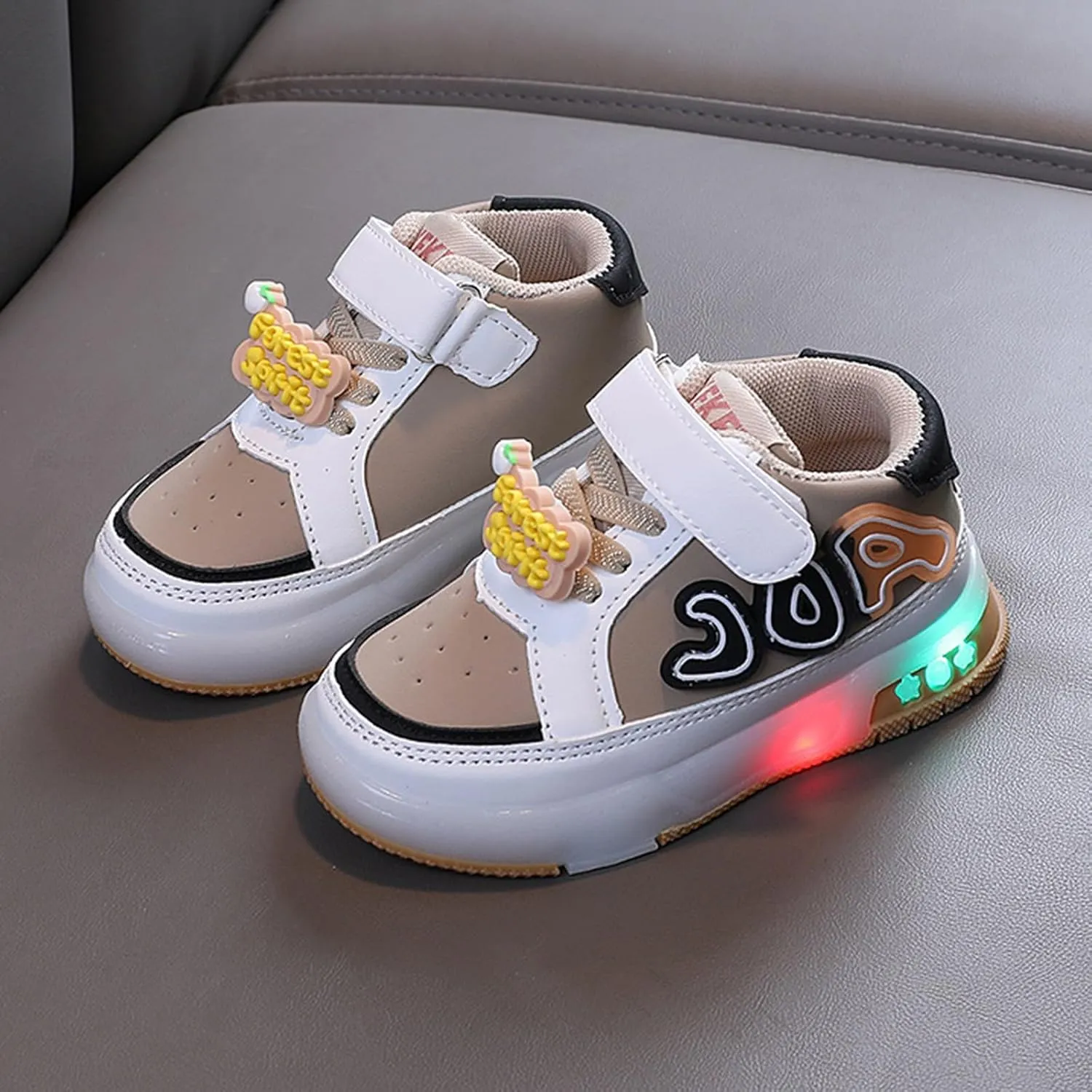 LED Shoes for Toddler Girls Boys and ittle Kids Light Up Bow New Cute Shoes Baby Children Casual Winter Warm Shoes