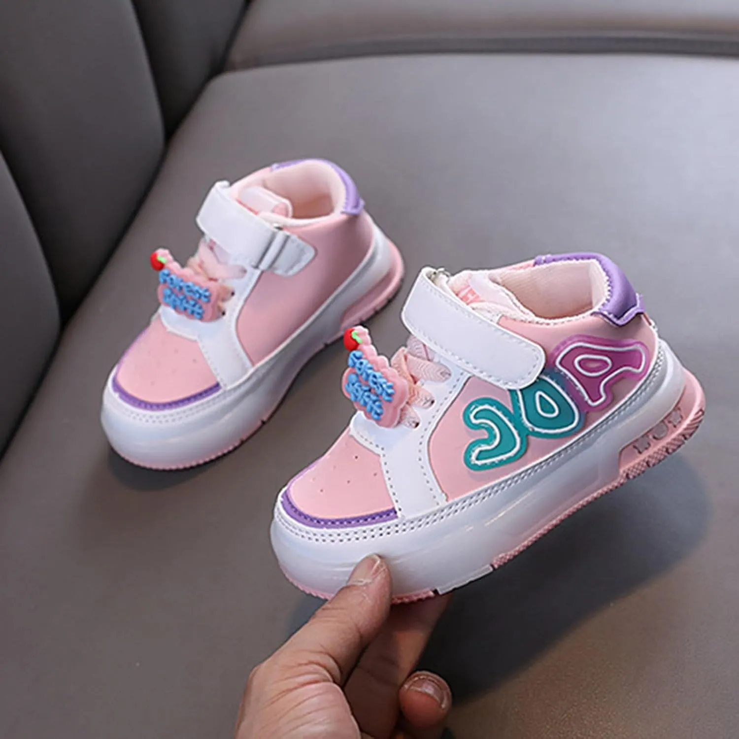 LED Shoes for Toddler Girls Boys and ittle Kids Light Up Bow New Cute Shoes Baby Children Casual Winter Warm Shoes