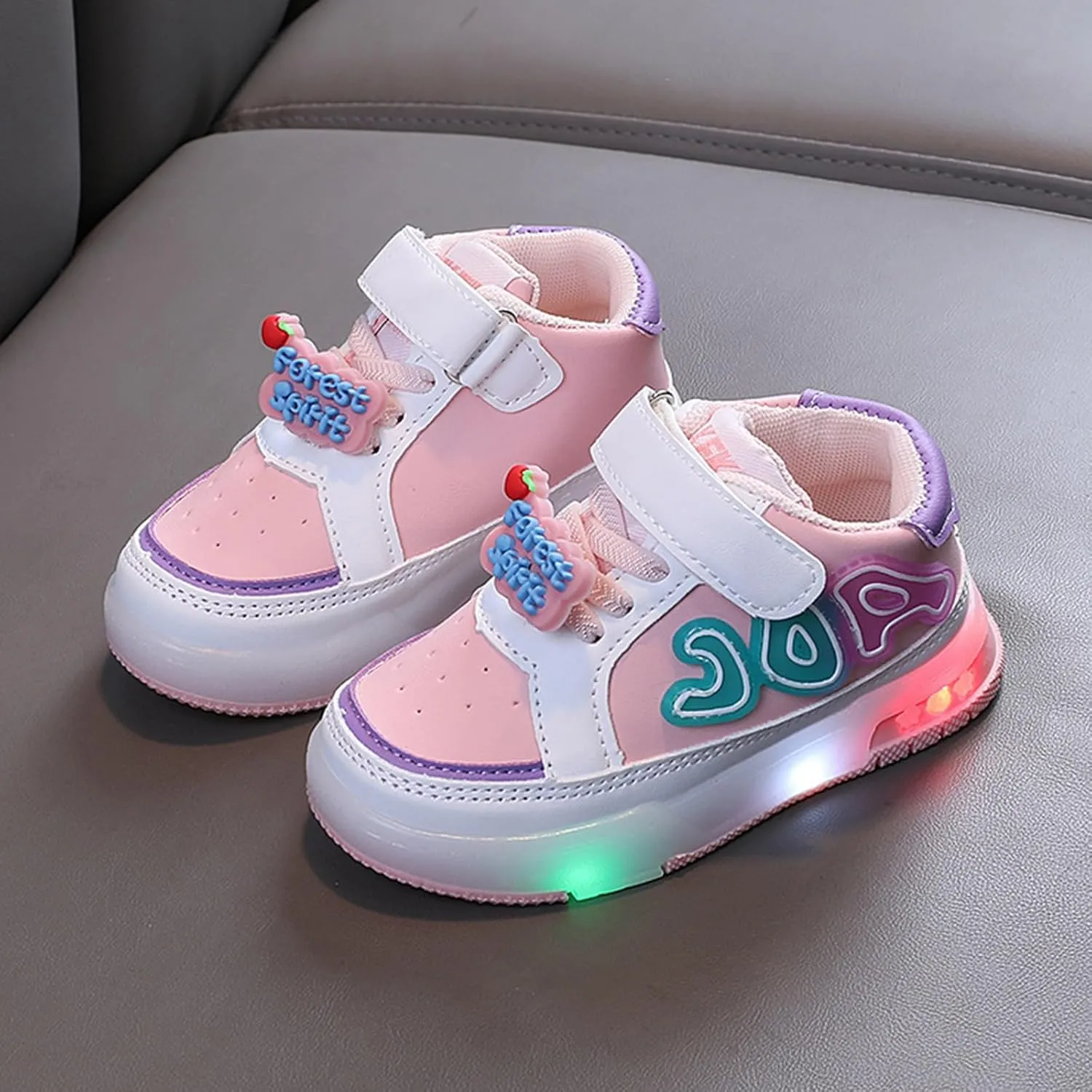 LED Shoes for Toddler Girls Boys and ittle Kids Light Up Bow New Cute Shoes Baby Children Casual Winter Warm Shoes