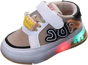 LED Shoes for Toddler Girls Boys and ittle Kids Light Up Bow New Cute Shoes Baby Children Casual Winter Warm Shoes
