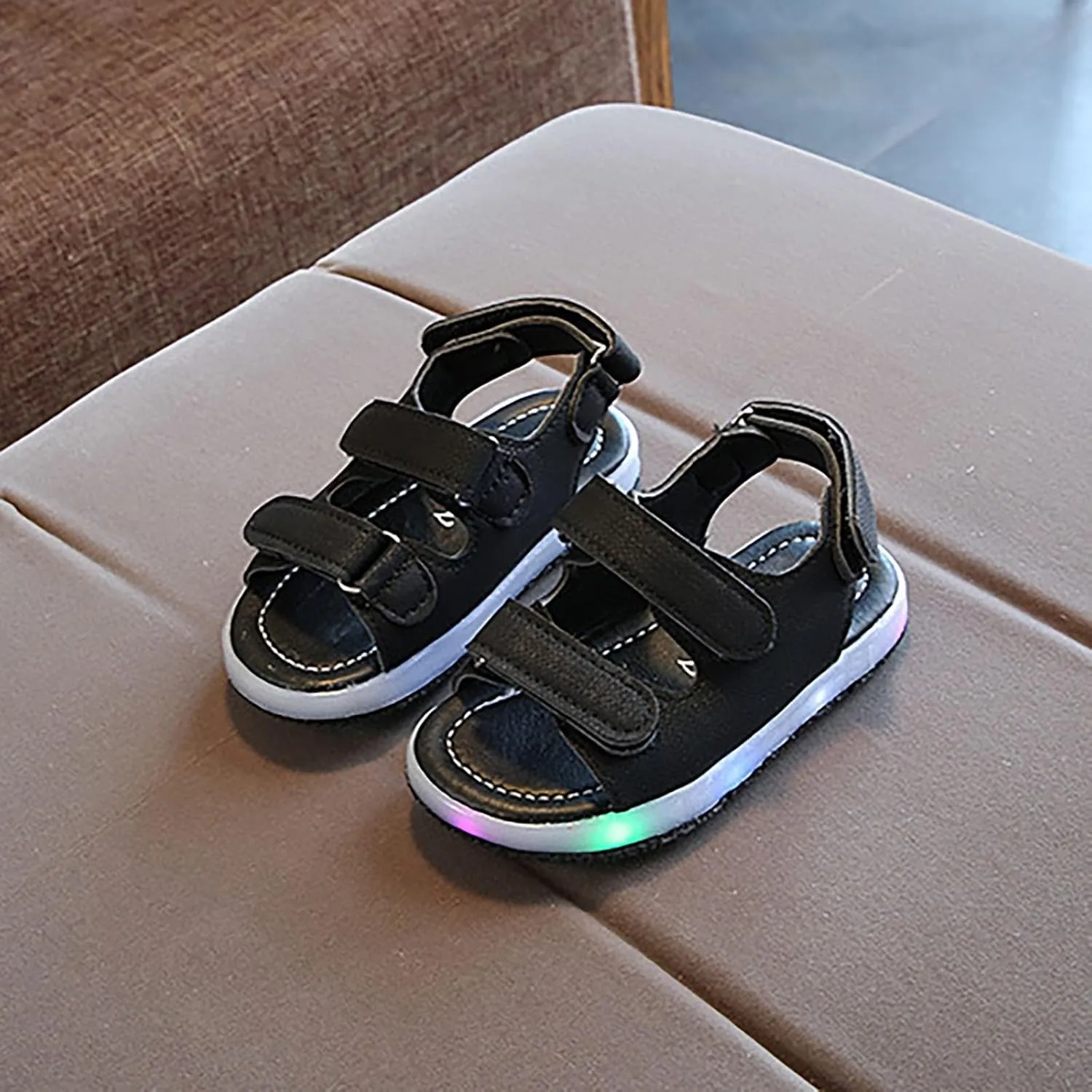 Light Sport Kids Boys Girls LED Casual Soft Sole Shoes Baby Toddler Summer Girl Hiking Lightweight Outdoor Beach Sandals