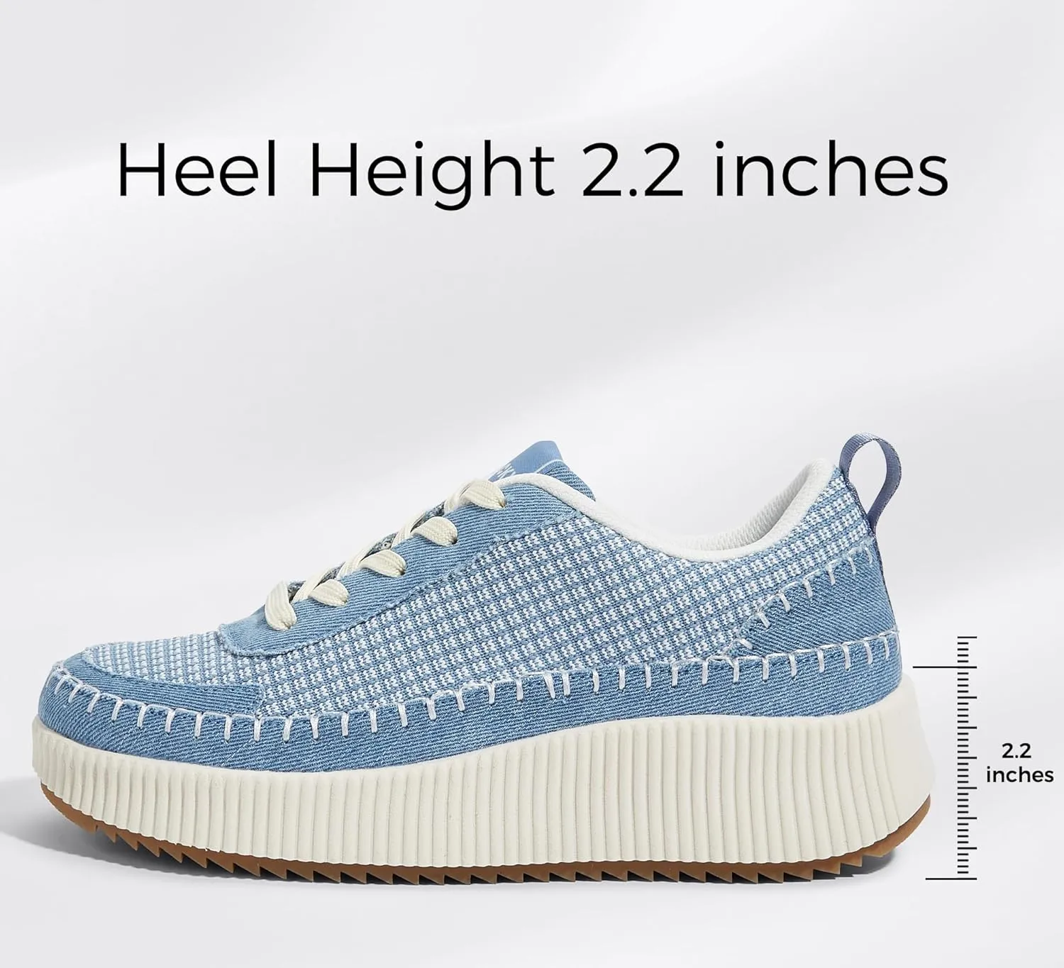 LUCKY STEP Women's Platform Sneakers Rhinestone Fashion Chunky Casual Sparkly Retro Braided Walking Shoes