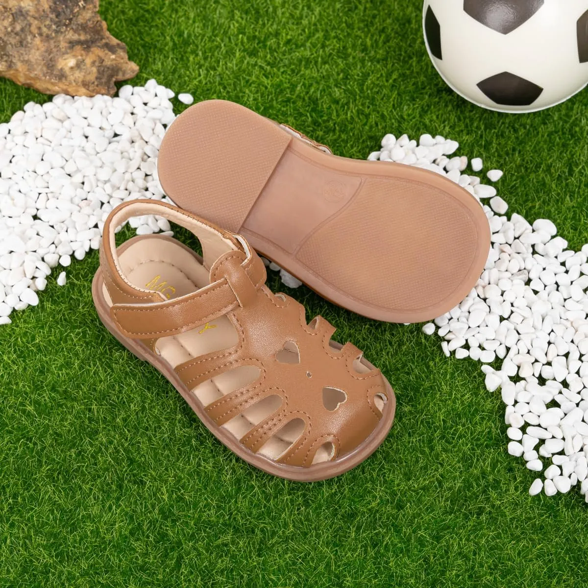Meckior Toddler Girls Sandals for Little Girls Wedding Dress Sandals Open Toe Non-Slip Summer Beach Pool Shoes (Toddler/Little Kid)