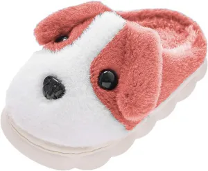 Memory Foam Dog Slipper For Toddler Baby Boys Girls Fuzzy Ear Ankle Shoes Winter Comfy House Shoes Ankle Non Slip