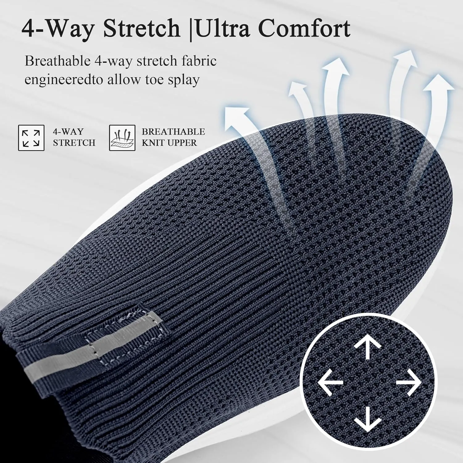 Mens Walking Shoes Slip On Tennis Shoe Athletic Gym Workout Shoes Comfortable Lightweight Cross Training Fashion Sneakers