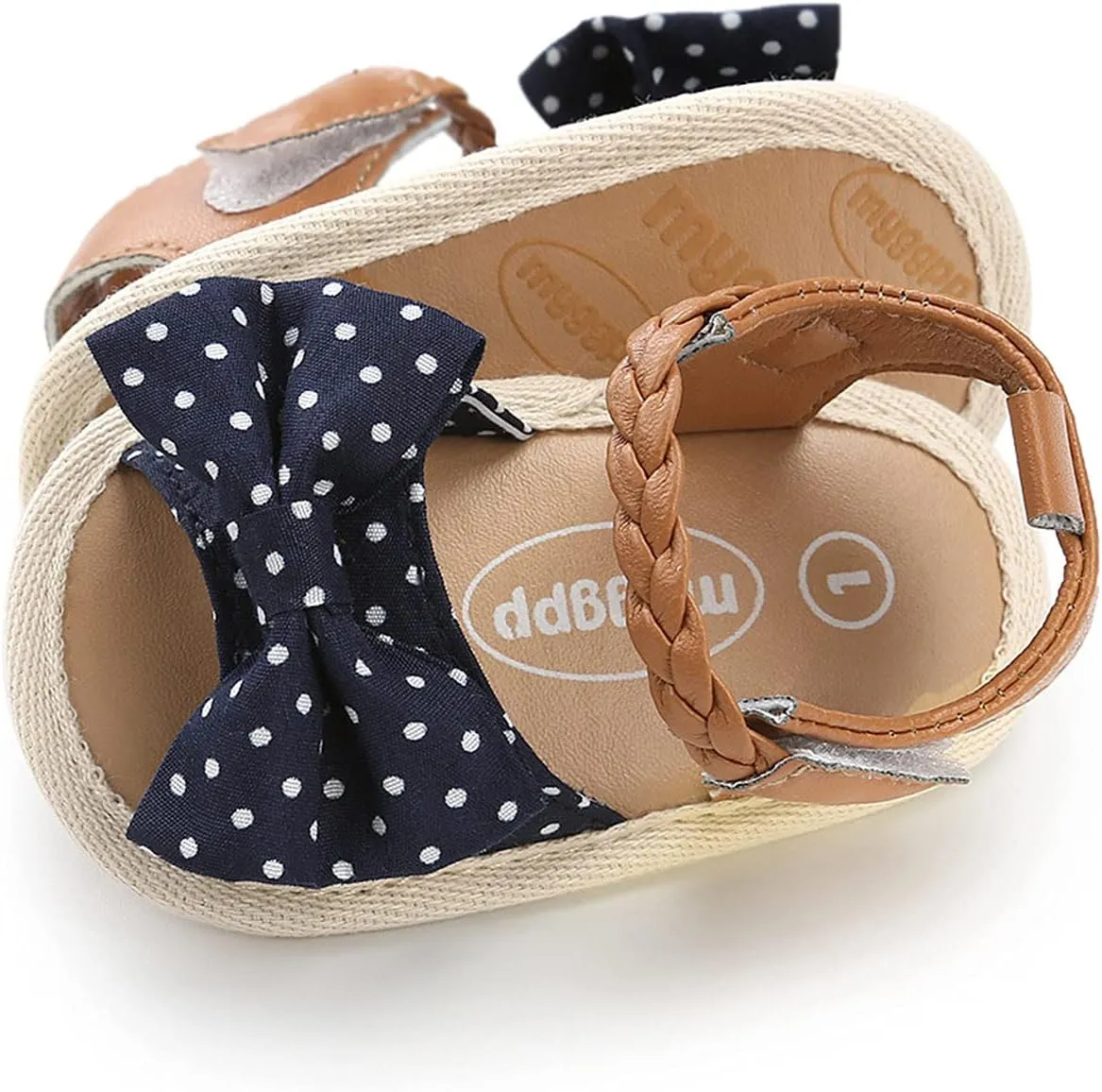 Non-Slip Shoes Girls Soft Dress Walking Flat Sole Sandals Bow Baby Shoes Rubber Baby Shoes Infant Shoes