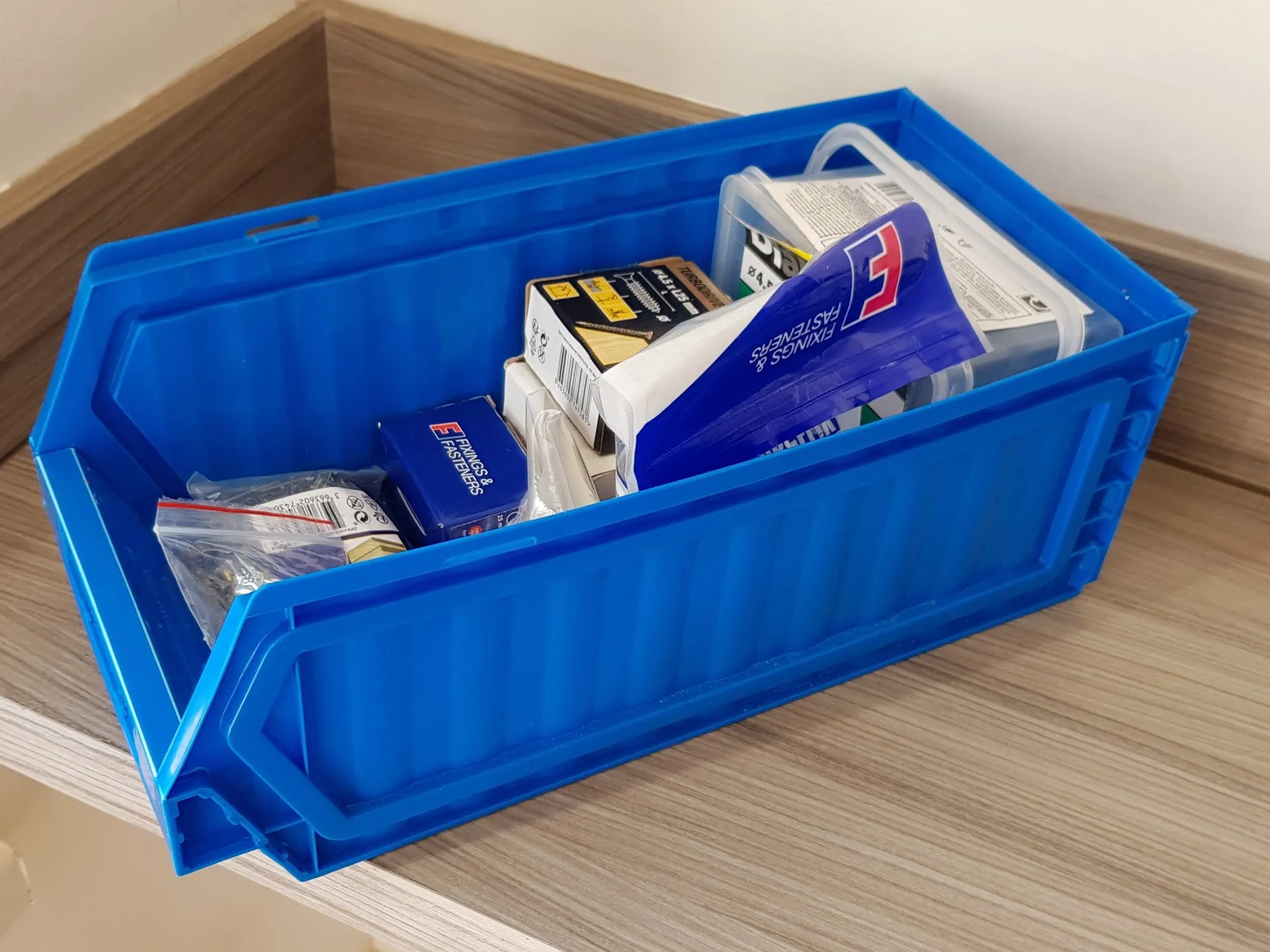 OFFER: Large Flat Pack Collapsible Plastic Storage Parts Bins  (Pack of 10)