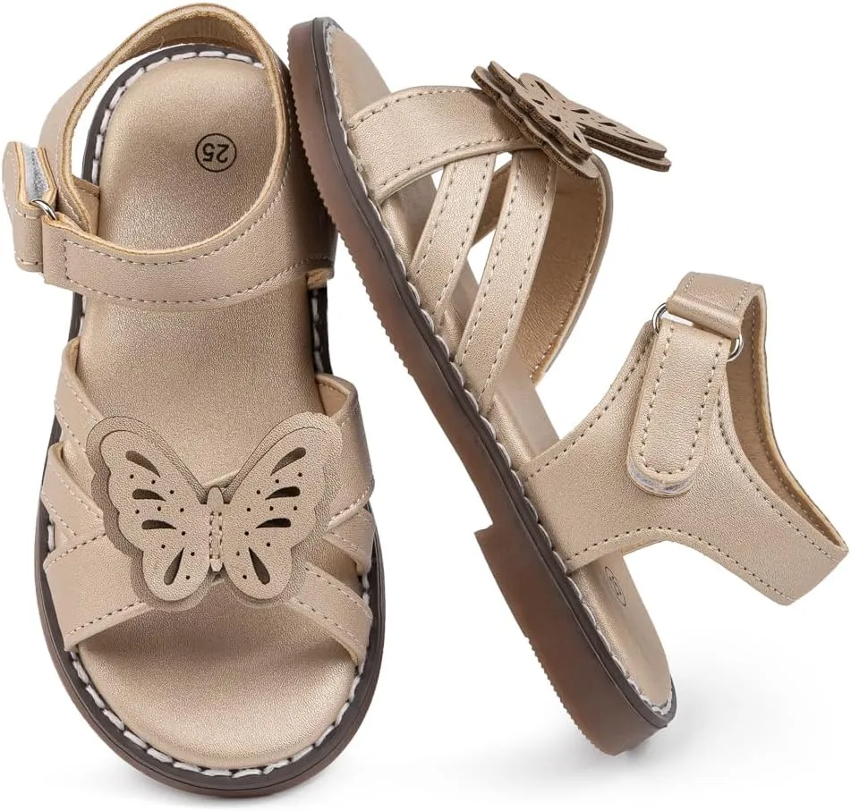 ohsofy Girls Sandals Closed Toe Flower Summer Outdoor Beach Dress Shoes (Toddler/Little Kid)