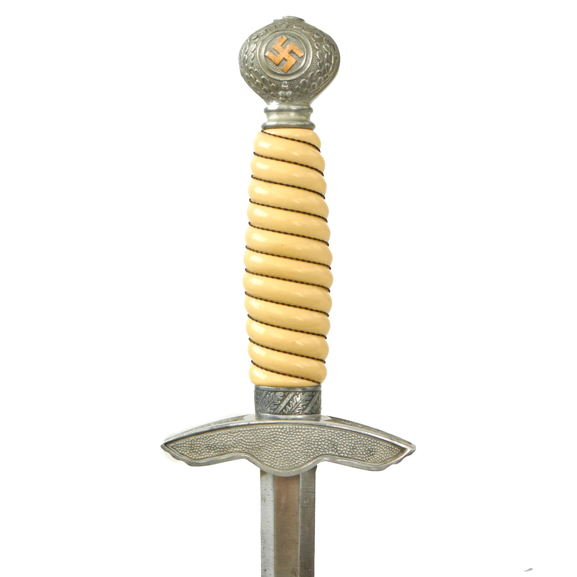 Original WWII German 2nd Model Luftwaffe Dagger with Scabbard & Hanger by F. W. Assmann & Söhne - Unmarked Blade