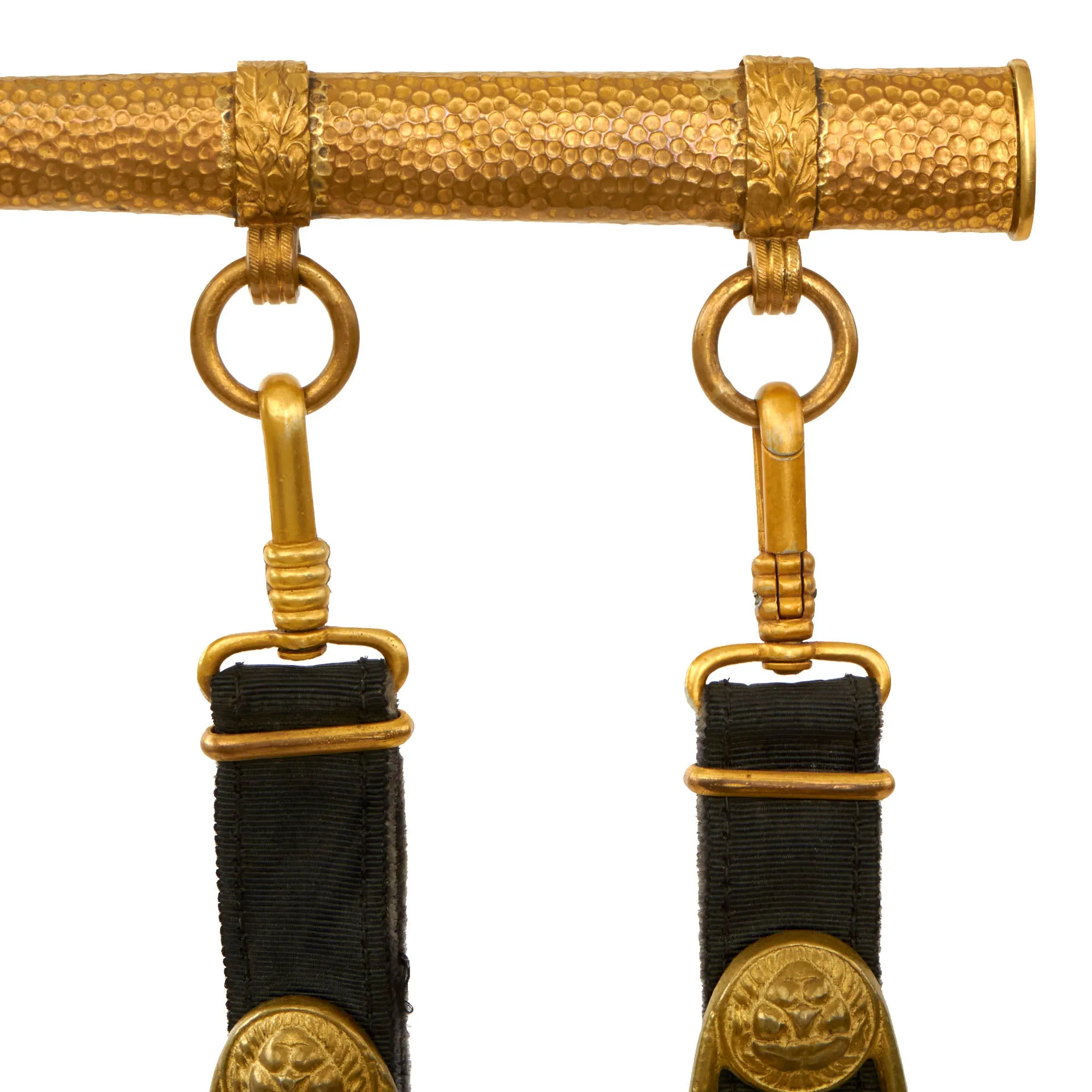 Original WWII German 2nd Model Naval Dagger by Carl Eickhorn with Hammered Scabbard and Hangers