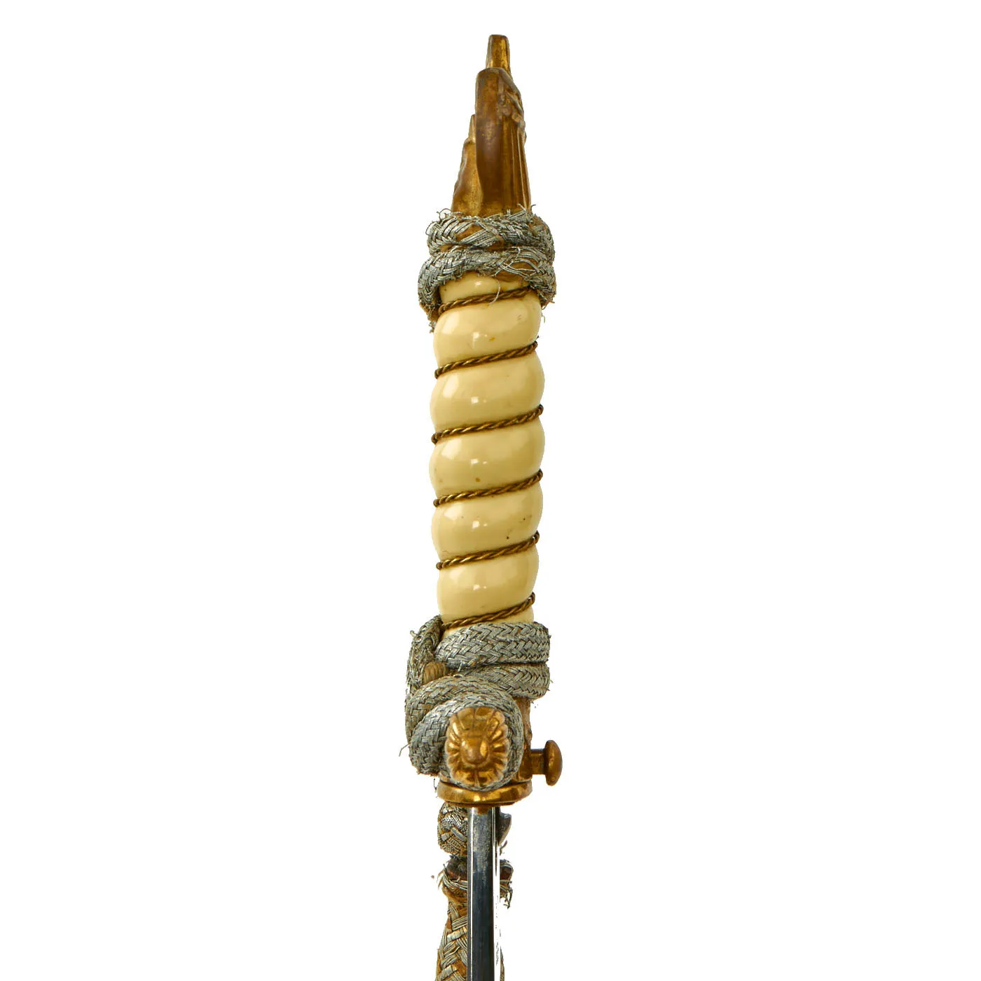 Original WWII German 2nd Model Naval Dagger by Carl Eickhorn with Lightning Bolt Scabbard, Hangers & Portepee