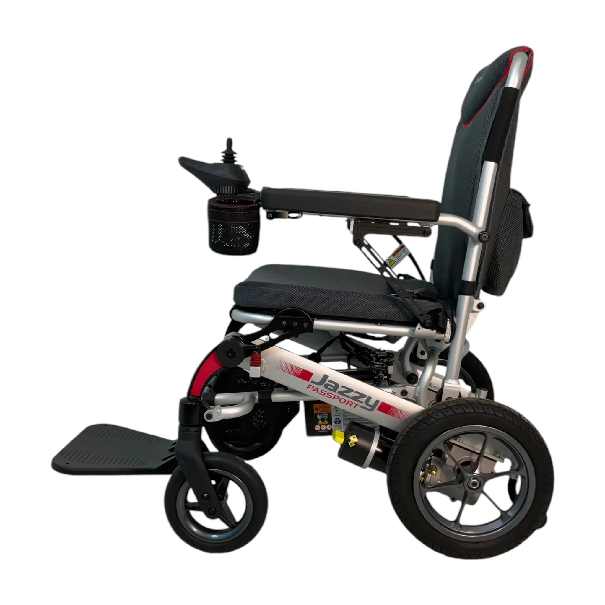 Pride Mobility Jazzy Passport Power Wheelchair | 16.5 x 17.5 in Seat | Portable Folding Frame