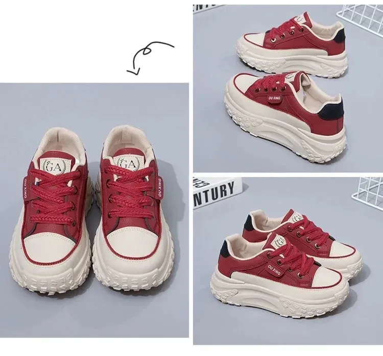 Retro Women Shoes, Spring Casual Sneakers.