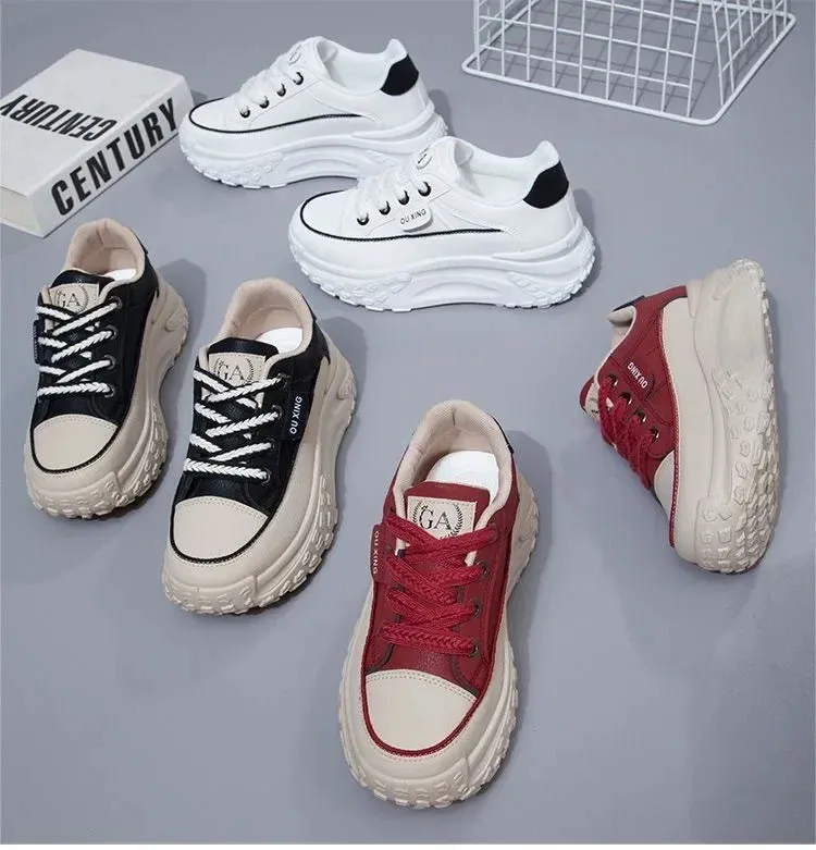Retro Women Shoes, Spring Casual Sneakers.