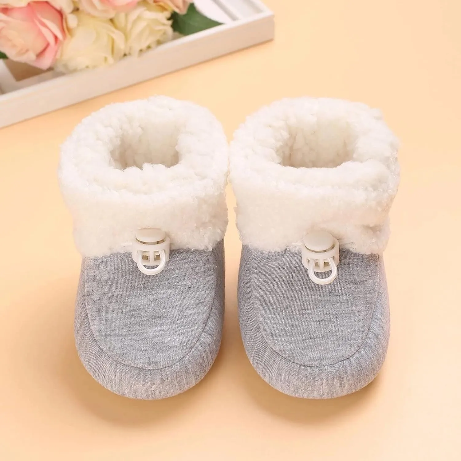 sfdgfhyf 0 to 18 Months Soft Sole Boots for Toddler Fashion Colorful Little Girls Winter Warm Kids Baby Knitted Pre Boots