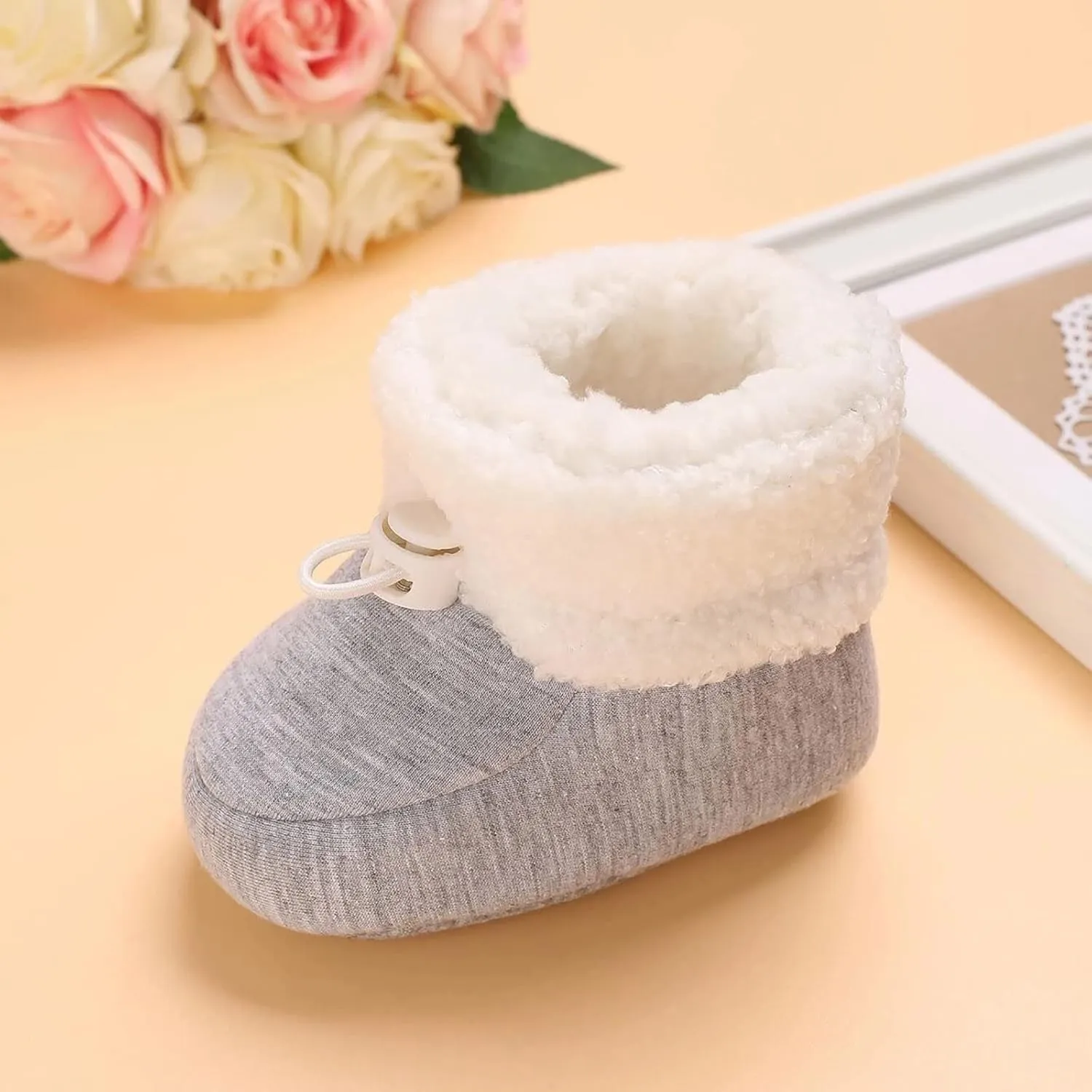 sfdgfhyf 0 to 18 Months Soft Sole Boots for Toddler Fashion Colorful Little Girls Winter Warm Kids Baby Knitted Pre Boots