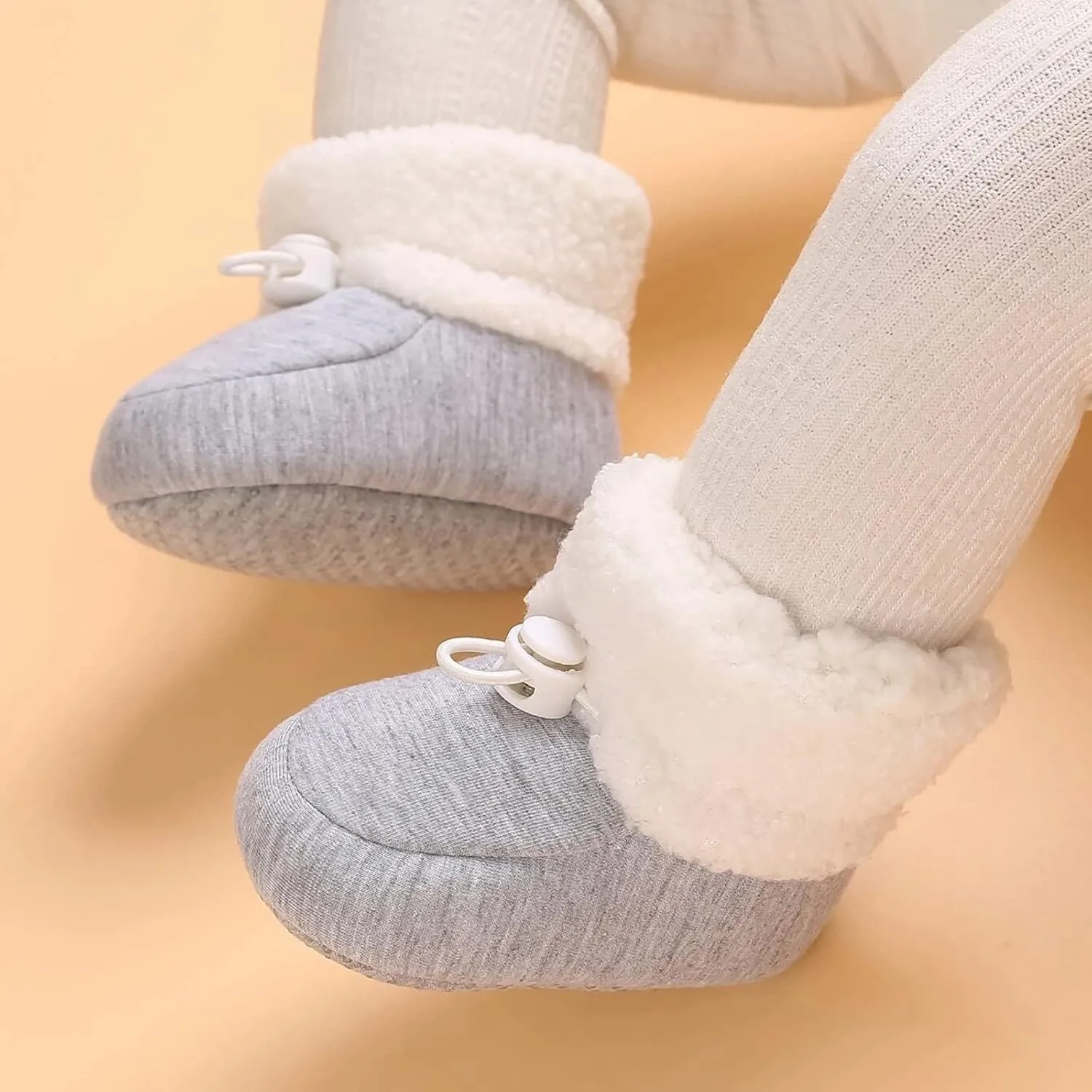 sfdgfhyf 0 to 18 Months Soft Sole Boots for Toddler Fashion Colorful Little Girls Winter Warm Kids Baby Knitted Pre Boots