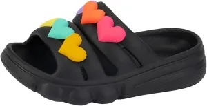 Soft Flat Summer Baby Flower Girl Shoes Girls Shoes Comfortable Soft Sole Home Outdoor Slippers Fashionable Love Children Slippers Lightweight Open Toe Beach Holiday Sandals