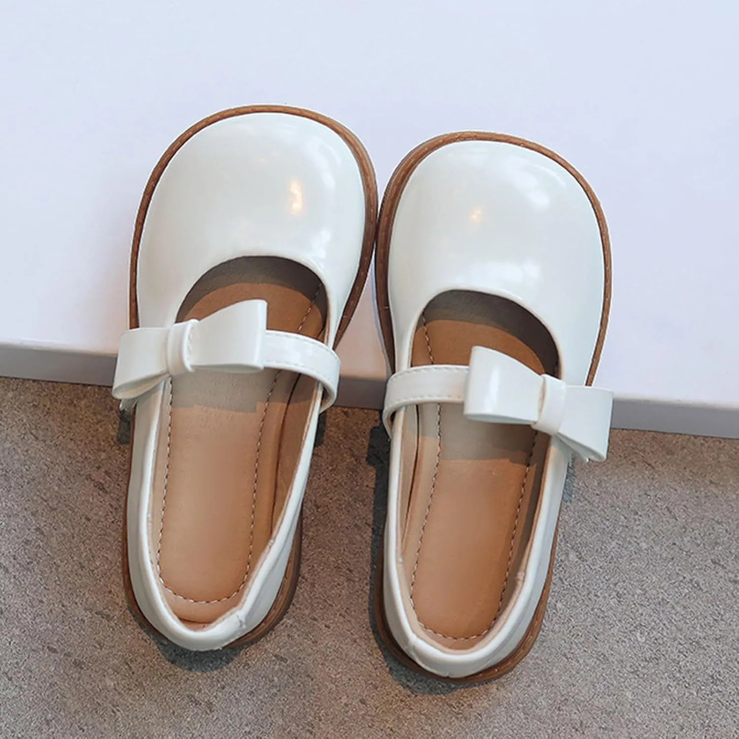 Spring and Autumn New Solid Rubber Soft Sole Anti Slip and Girls' Princess Shoes Leather spring dresses for baby girls