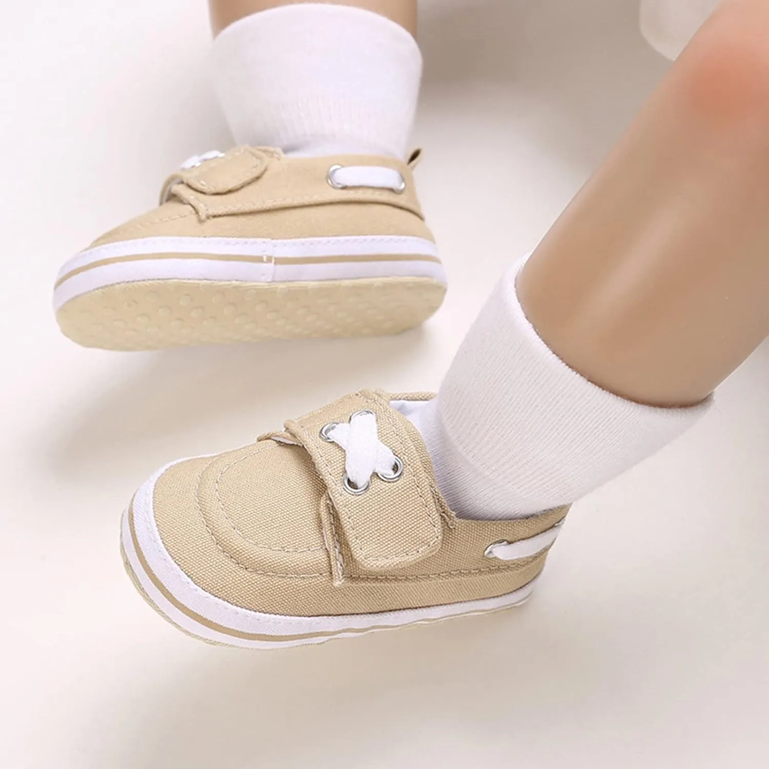 Spring and Summer Children Baby Infant Shoes Boys and Girls Casual Shoes Flat Soles Soft Lightweight Solid Color Simple Infants Size 3 Shoes