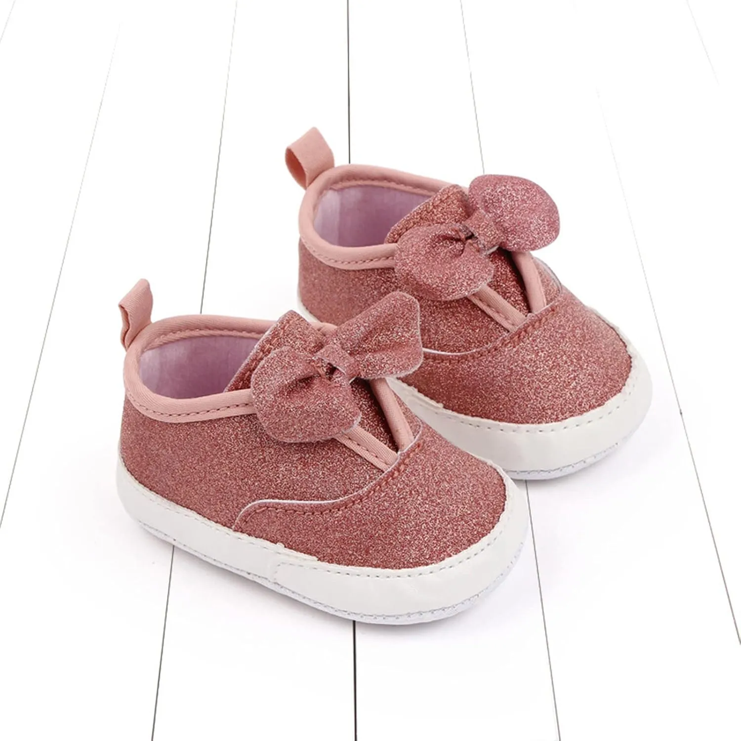 Spring and Summer Children Baby Toddler Shoes Girls Casual Shoes Flat Sole Light Solid Color Bowknot Sequins Slip On Comfortable Girls Size 4 Shoes