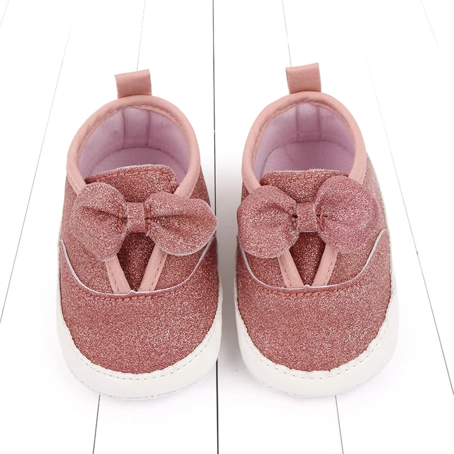 Spring and Summer Children Baby Toddler Shoes Girls Casual Shoes Flat Sole Light Solid Color Bowknot Sequins Slip On Comfortable Girls Size 4 Shoes