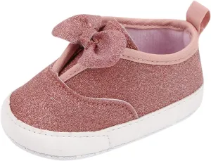 Spring and Summer Children Baby Toddler Shoes Girls Casual Shoes Flat Sole Light Solid Color Bowknot Sequins Slip On Comfortable Girls Size 4 Shoes