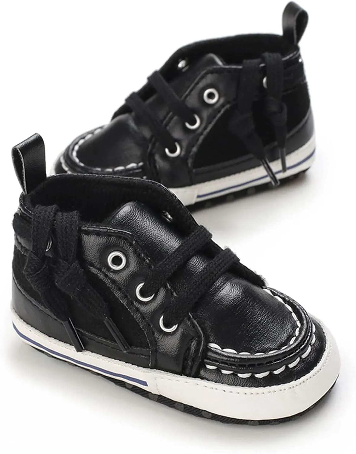 Spring and Summer Children Infants Girls Boys Casual Shoes Round Toe High Top Comfortable Lace Up Colorblock Stepping Stone Shoes Baby