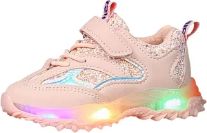 Spring Autumn Non Slip Soft Sole Baby Toddler LED Flashing Lights Shoes Boys Girls Kids Sports Cute Shoes Toddler Girl