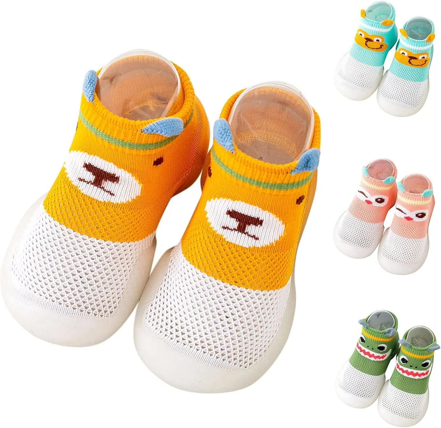 Summer and Autumn Infant Toddler Shoes Cute Deer Rabbit Pattern Children Mesh Breathable Floor Boys Infant Shoes