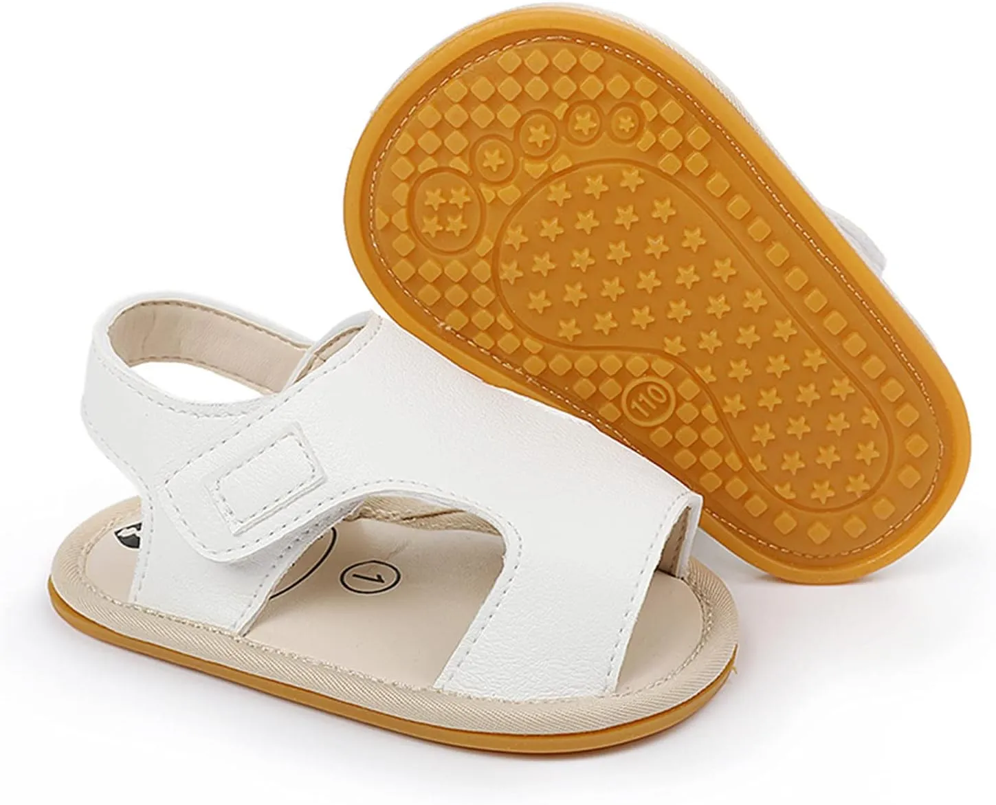Summer Girls Boys Beach Open-Toes Sandals Solid Toddler Baby Children Non-Slip Breathable Soft Rubber Sole Shoes