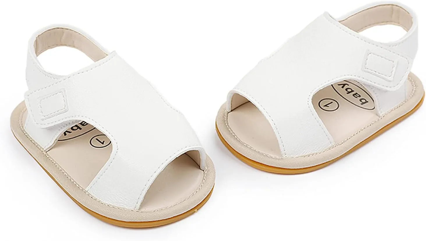 Summer Girls Boys Beach Open-Toes Sandals Solid Toddler Baby Children Non-Slip Breathable Soft Rubber Sole Shoes