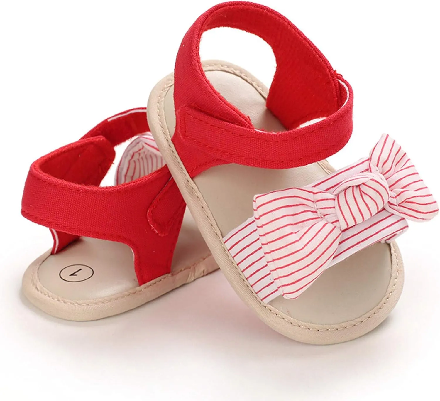 Summer Striped Bow Sandals Baby Sandals Infant Girls Soft sole Non-Slip First Walkers Shoes Walking Shoes