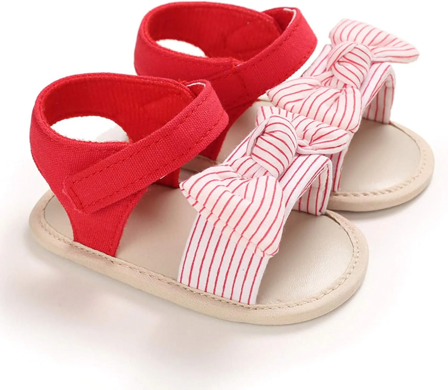 Summer Striped Bow Sandals Baby Sandals Infant Girls Soft sole Non-Slip First Walkers Shoes Walking Shoes