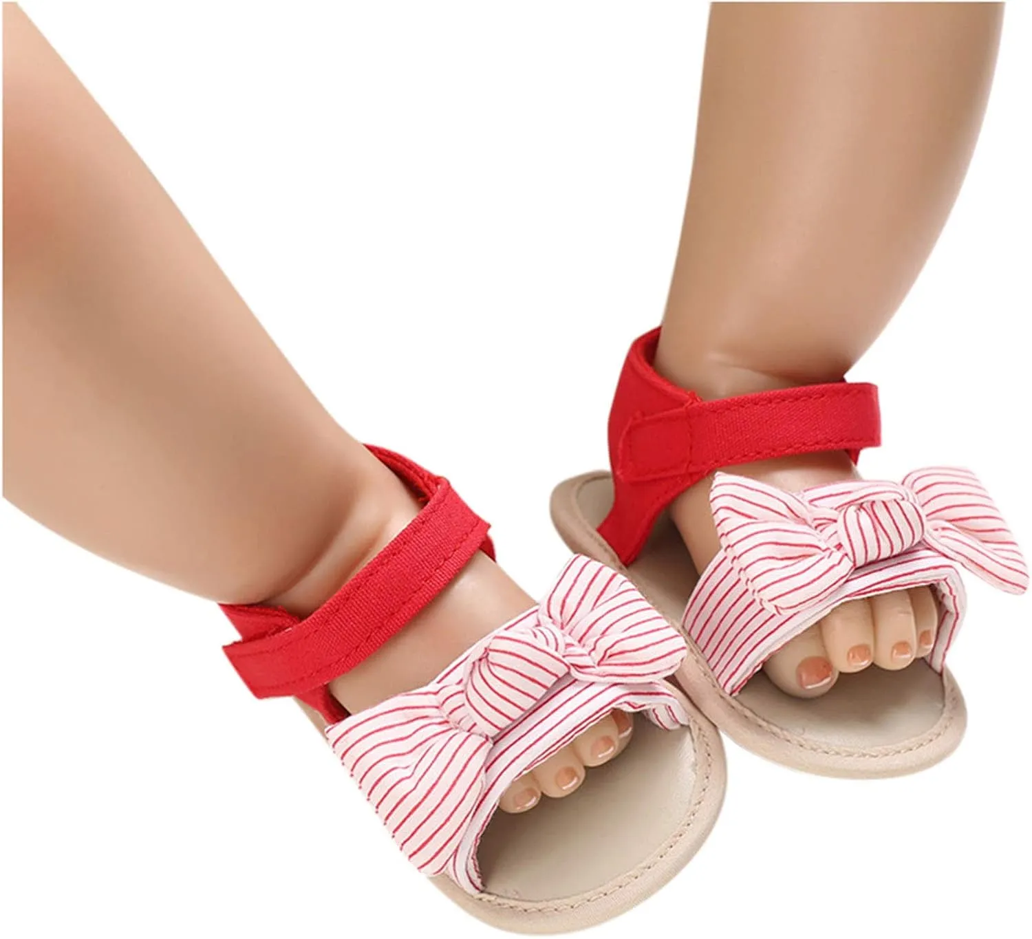 Summer Striped Bow Sandals Baby Sandals Infant Girls Soft sole Non-Slip First Walkers Shoes Walking Shoes