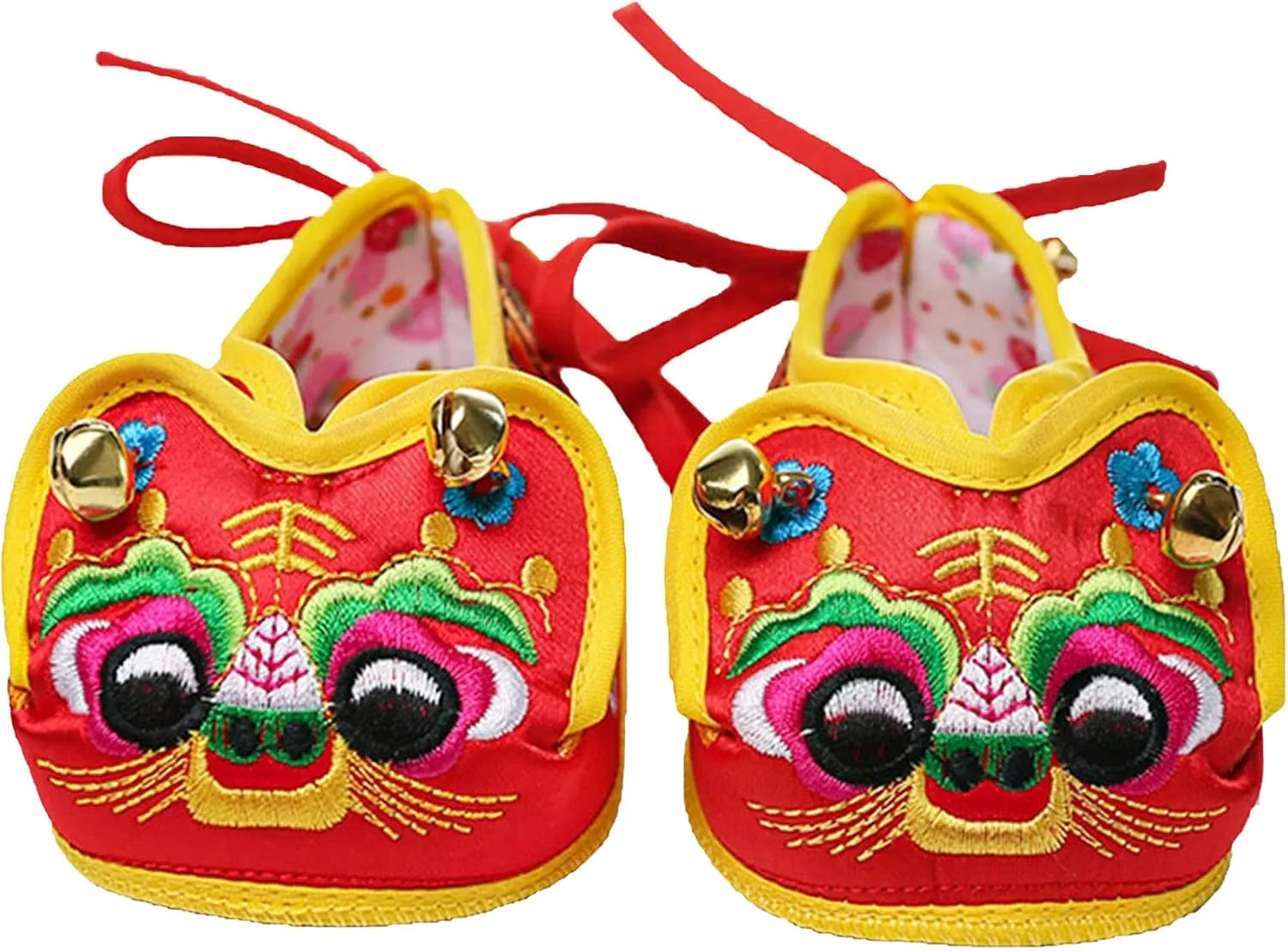 Tiger Style Shoes Mary Jane Shoes for 0-6 Month Chinese Style Handmade Baby Toddler Shoes Celebration Full Month