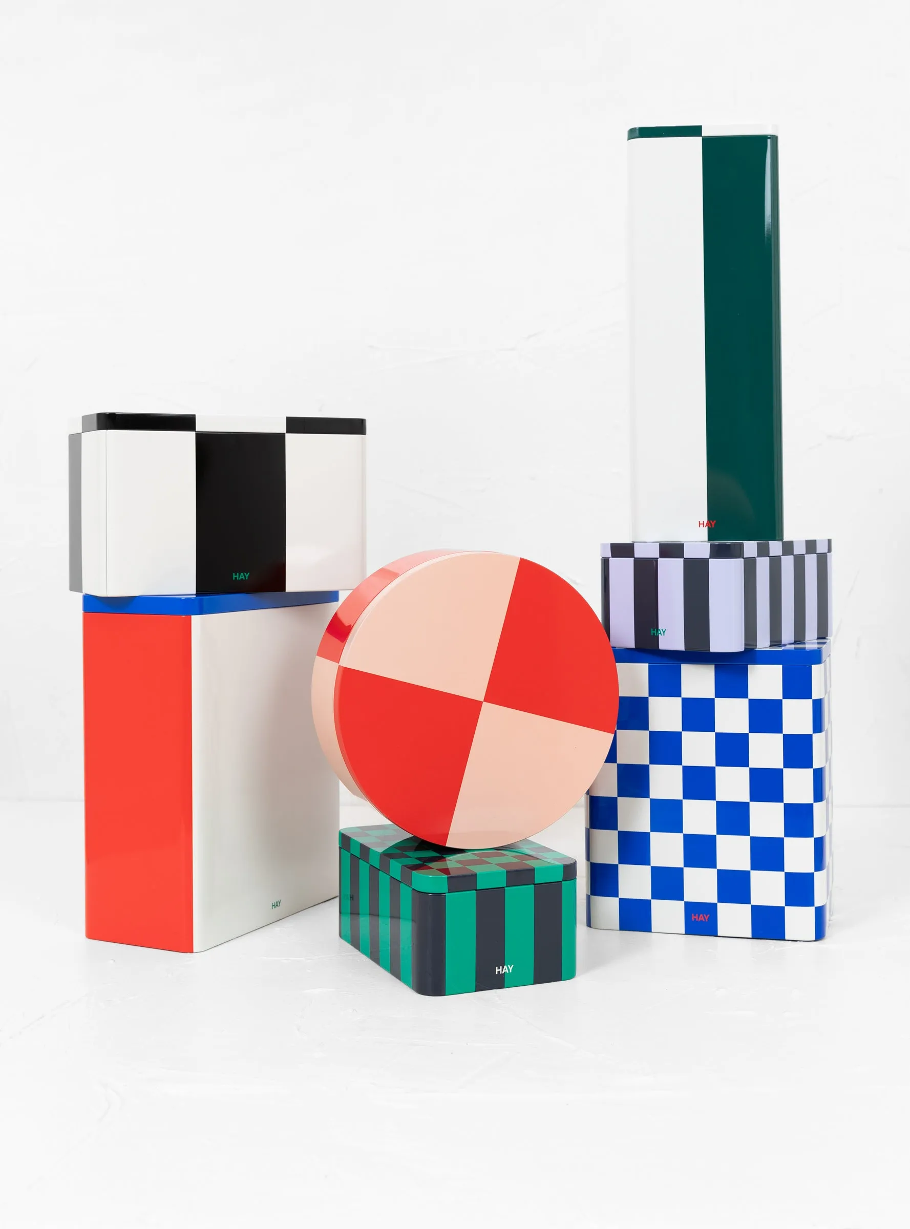 Tin Container XL White/Blue/Red