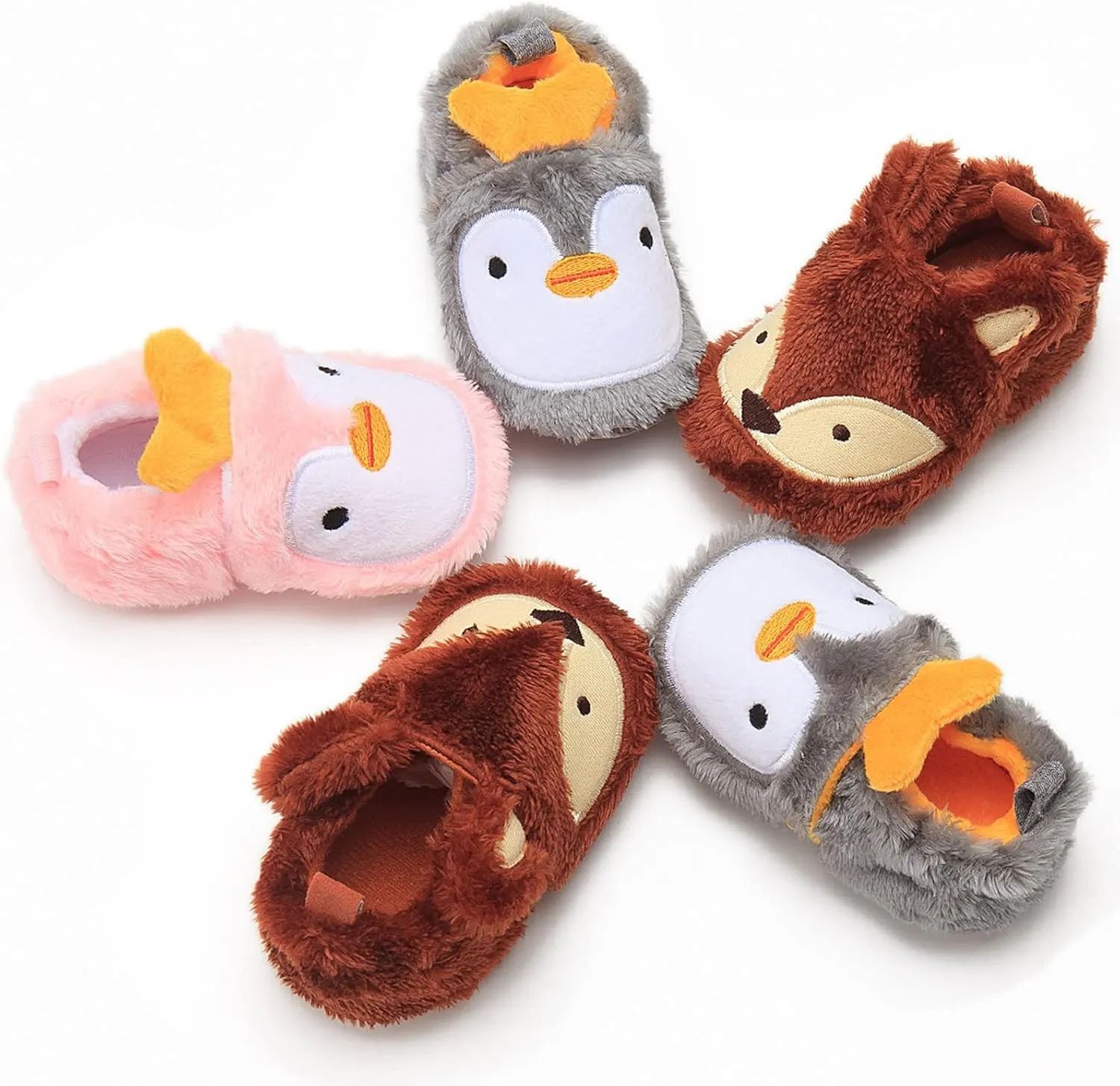 Toddler Baby Cute Cartoon Animal Shape Shoes Breathable Soft Sole Non-slip Indoor Warm Baby Slippers