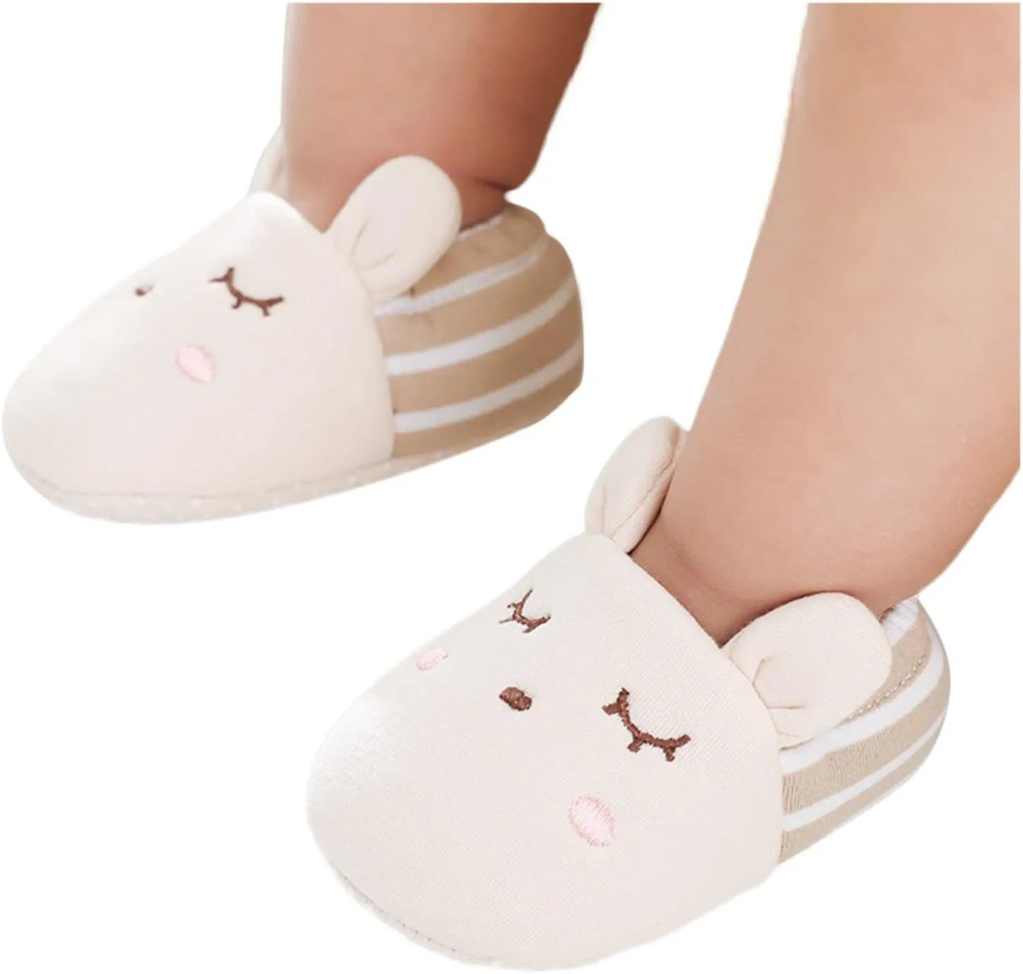 Toddler Baby Ear Sock Cotton Slippers Boys Girls Soft Non-slip House Floor Shoes Infant First Wailing Slipper