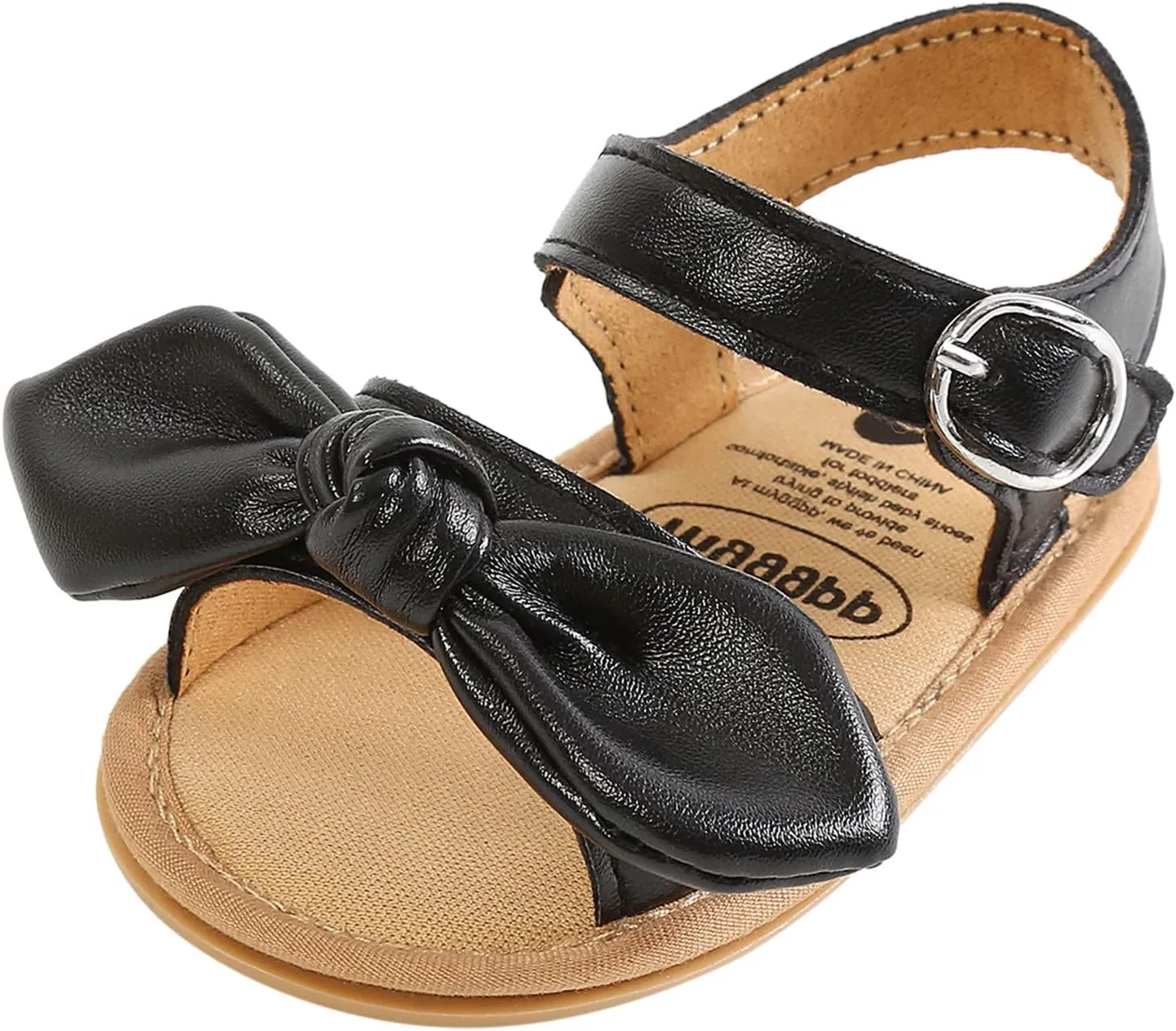 Toddler Baby Kid Girl Boy Sandals Soft Sole Non Slip Prewalkers Casual Beach Shoes Summer Princess (Black, 0-6 Months)