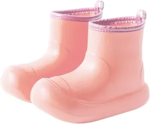 Toddler Baby Rain Boots Easy-on Soft Sole Anti Slip Lightweight Water-proof Garden Shoes Outer Wear Size 6 Toddler Boots