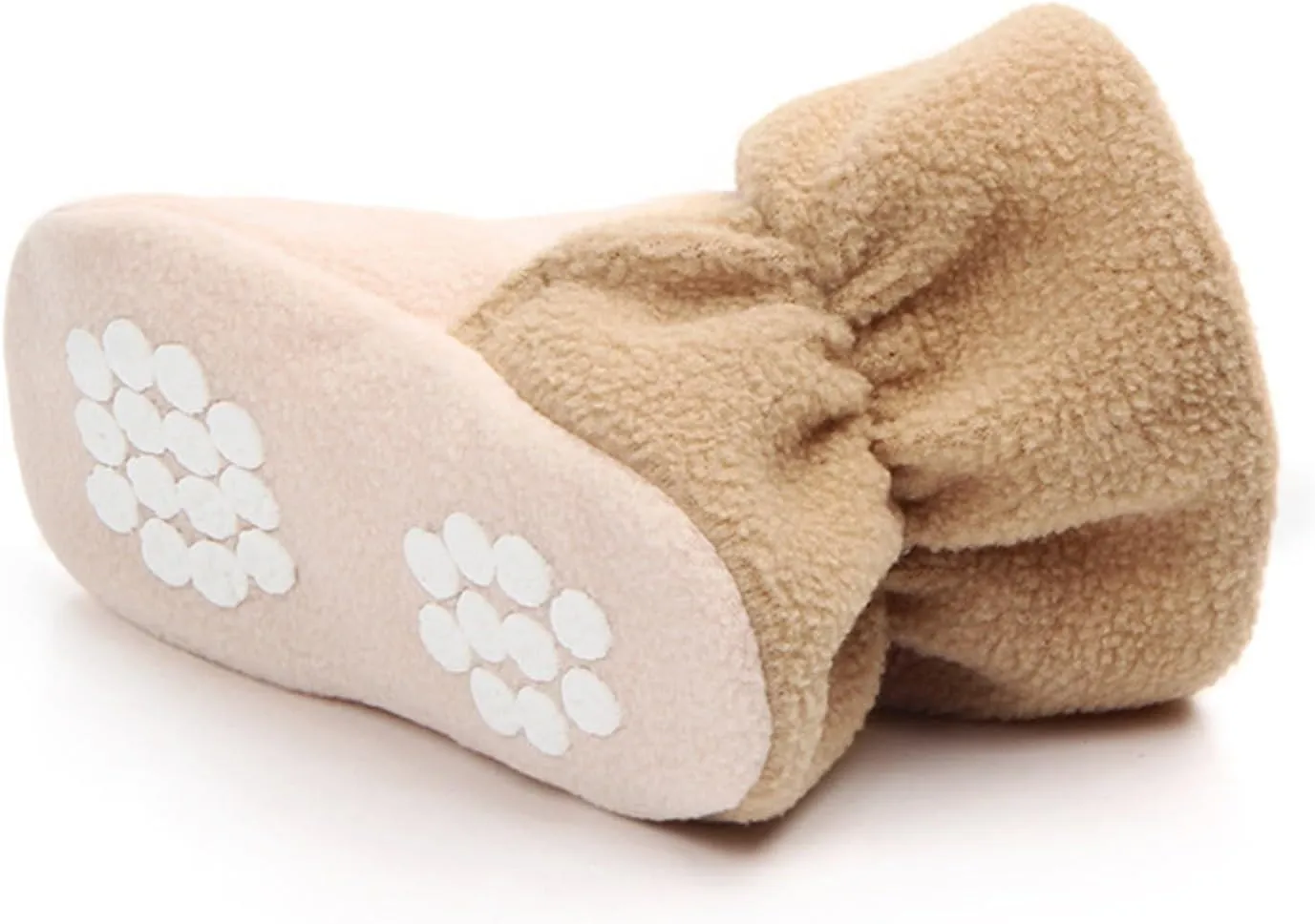 Toddler Baby Shoes Socks Solid Color Patchwork Knitted Plush Baby Socks Shoes for 0 to 12Months Toddler Girl Sandals