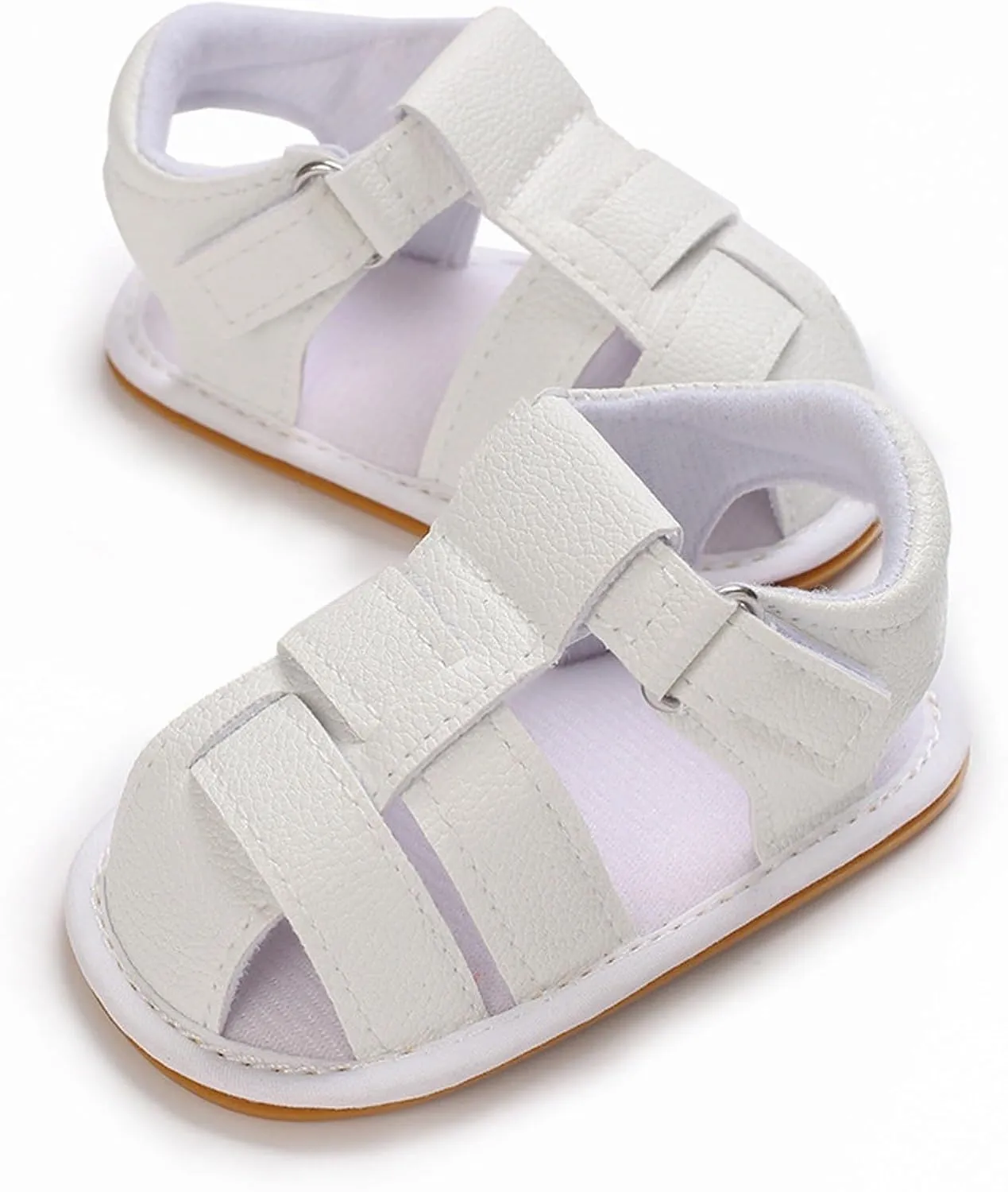 Toddler Boys & Girls Squeaky Sandals Closed Toe Anti Slip Rubber Sole Shoes Baby Sandals 0 12 Months Girls Big Comfort 3