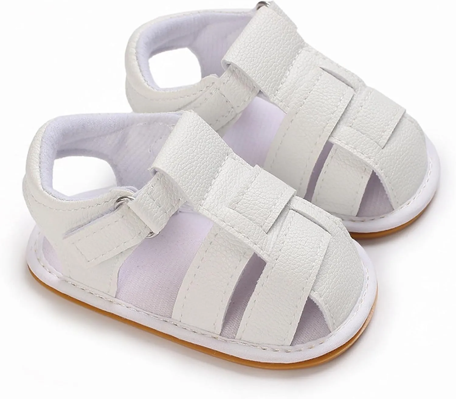 Toddler Boys & Girls Squeaky Sandals Closed Toe Anti Slip Rubber Sole Shoes Baby Sandals 0 12 Months Girls Big Comfort 3