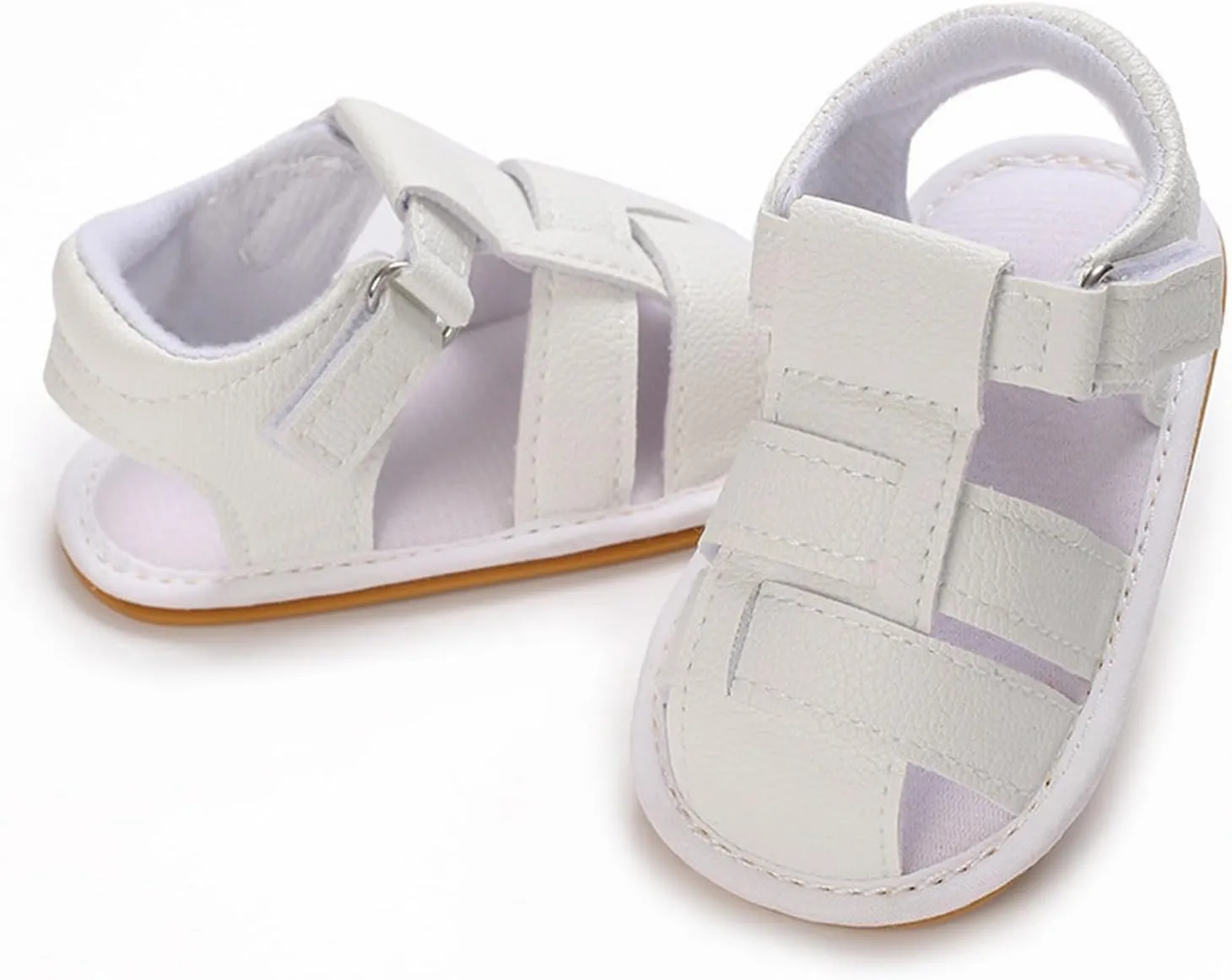 Toddler Boys & Girls Squeaky Sandals Closed Toe Anti Slip Rubber Sole Shoes Baby Sandals 0 12 Months Girls Big Comfort 3