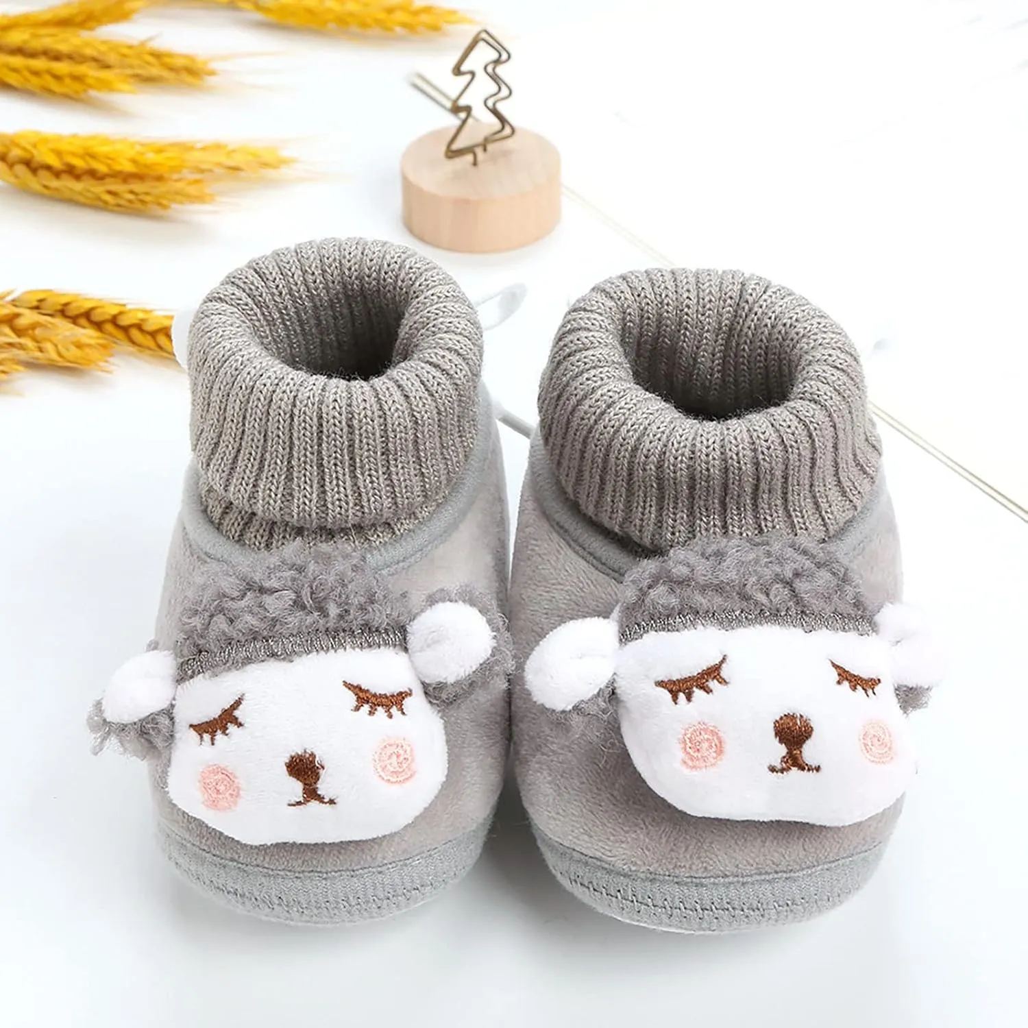 Toddler Cute Cartoon Socks Shoes Boys Girls First Walking Shoes Comfortable Warm Shoes Non Slip Shoes Baby Sock Shoes