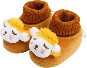 Toddler Cute Cartoon Socks Shoes Boys Girls First Walking Shoes Comfortable Warm Shoes Non Slip Shoes Baby Sock Shoes